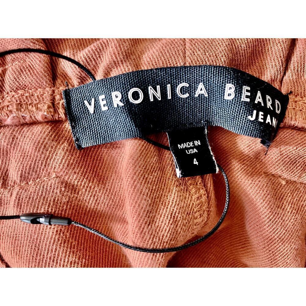 NWOT Veronica Beard Karter Linen Blend Paperbag Waist Pants Moca Brick Size 4 - Picture 9 of 9